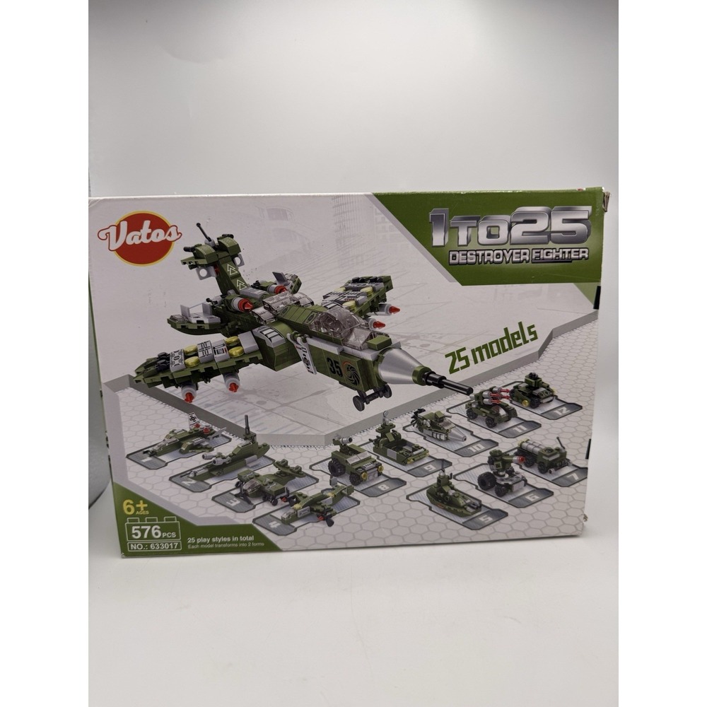 VATOS 1-to-25 DESTROYER FIGHTER Building Blocks Set 576 pcs-sealed